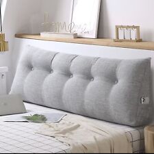 Cabeceira de leitura tamanho King travesseiro cunha apoio encosto almofada cinza comprar usado  Enviando para Brazil