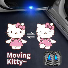 2x Bonito Projetor de Sombra Logotipo Hello Kitty Cortesia Sem Fio Cortesia Porta de Carro, usado comprar usado  Enviando para Brazil