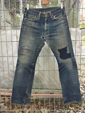 Jeans The Flat Head Damage Destroy Hobo Rework Selvedge Redline, usado comprar usado  Enviando para Brazil