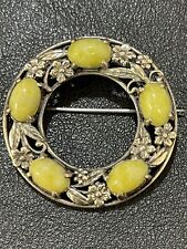 Vintage Sterling Silver Baltic Amber Wreath Brooch 925 14 Grams  for sale  Shipping to South Africa