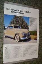 1947 plymouth special for sale  Melvindale
