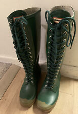 Botas de chuva femininas Hunter Watling verde brilho com cadarço tamanho 7 EUA comprar usado  Enviando para Brazil