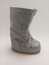 Moon Boot The Original  SIZE EU 39/41 Silver Glitter Winter Snow Boots Pre Owned for sale  Shipping to South Africa