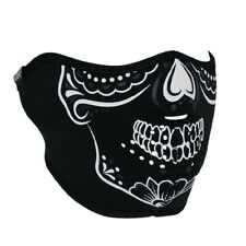 Máscara media cara de neopreno Calavera oscura Calavera azúcar calavera negra, usado segunda mano  Embacar hacia Mexico