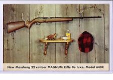 Cartão postal publicitário - Mossberg calibre 22 Magnum Rifle De Luxe modelo 640K comprar usado  Enviando para Brazil