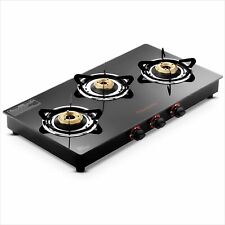 Borboleta ignição automática 3 queimadores tampo de vidro fogão a gás cooktop design à prova de derramamento comprar usado  Enviando para Brazil