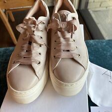 Agl Sneaker Leather Sneaker Women's  39.5 Soft Taupe W/Rose Gold, used for sale  Shipping to South Africa