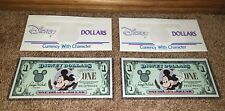 MICKEY-RIFFIC TWO 1999 Mickey $1 Nota Dólares Disney Séries Quase Consecutivas comprar usado  Enviando para Brazil
