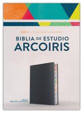 Usado, Biblia RVR 1960 de Estudio Arco Iris Multicolor Piel Imitación Negro con Índice segunda mano  Embacar hacia Argentina