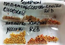 25 semi peperoncino a scelta tra SCORPION RED, CAROLINA R., HABANERO RED, CHOCO usato  Afragola