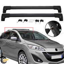 2Pcs Fit For Mazda 5 2006-2017 Aluminum Roof Rack Cross Bars Cross Rail Black, used for sale  Shipping to South Africa
