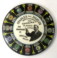 c.1915 STAPLES THE JEWELER OPTICIAN Portland OREGON celluloid ad pocket mirror * for sale  Shipping to South Africa