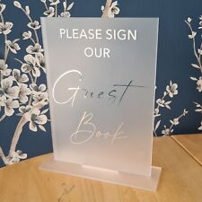 Frosted acrylic wedding for sale  BARRY