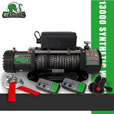 Electric Winch 13000LBS 12V Synthetic Rope Towing Truck Trailer Jeep T2 MODLE for sale  USA