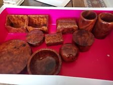 Carved walnut pots for sale  HORSHAM