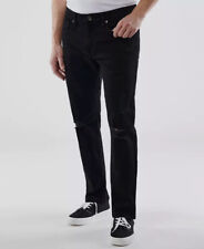 Usado, Calça jeans masculina Lazer preta desgastada slim fit elástica tamanho 31W 30L US$ 40 comprar usado  Enviando para Brazil