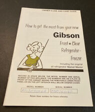 Vtg Owner Guide Gibson Frost Clear Refrigerator Freezer Ice Master Manual Care for sale  Shipping to South Africa