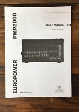 Mezclador Behringer Europower PMP2000 manual de usuario/propietario *Original* segunda mano  Embacar hacia Argentina