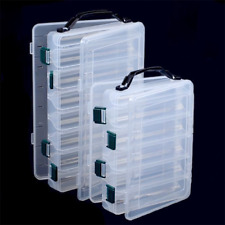 Used, Large Fishing Tackle Box Portable Lure Storage Multi Gear Tool Box Plastic Case for sale  Shipping to South Africa