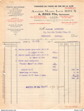 FACT  1929 FONDERIE DE FONTE DE FER A ROUX FILS A LYON-M. LOURTIOUX A MONTLUCON comprar usado  Enviando para Brazil