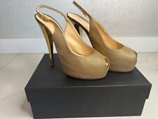 Sapatos plataforma Giuseppe Zanotti Slingback Pumps dourado escondido tamanho EU39 comprar usado  Enviando para Brazil