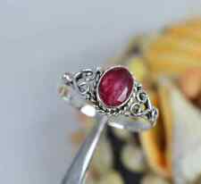 Attractive Ruby Gemstone 925 Sterling Silver Handmade Ring All Size B-794, used for sale  Shipping to South Africa