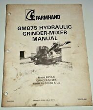 Farmhand GM875 Feed Grinder Mixer Operators / Parts Manual Catalog Book Original for sale  Elizabeth