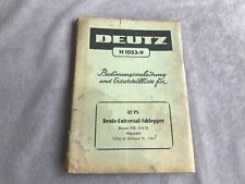 Deutz schlepper bedienungsanle gebraucht kaufen  Kulmbach