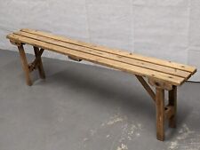 Vintage Industrial Military Wooden Trestle Folding Bench Army Dated 1952 for sale  Shipping to South Africa