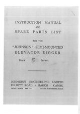 Brukt, Johnson Semi-Mounted Elevator Digger - Mark 5 Series Operators/Parts Manual til salgs  Frakt til Norway