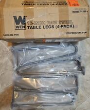 *NEW* WEN TL16S 16-Inch Mid-Century Modern Raw Steel Hairpin Table Legs (4-Pack) for sale  Shipping to South Africa