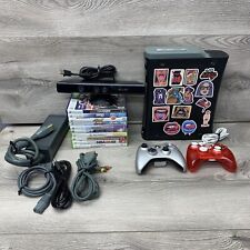 Xbox 360 Bundle 10 Games Kinect Sensor 2 Controllers COD UFC Black Grey TESTED for sale  Shipping to South Africa