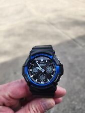 Relógio masculino solar resistente CASIO G-Shock moldura azul - GAS100B-1A2 MSRP: US$ 150 comprar usado  Enviando para Brazil