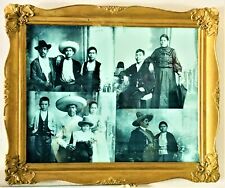 Suíte de fotos de família forte vintage espirituosa profundamente em movimento vidro mágico emoldurado em madeira comprar usado  Enviando para Brazil