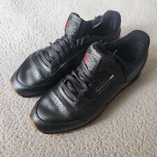 Reebok Classic Leather Mens Size 12 Black Gum Sole Shoes Sneakers 49798  for sale  Shipping to South Africa