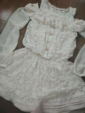Vestido de cinta de encaje Liz Lisa bebé rosa blanco segunda mano  Embacar hacia Mexico