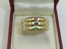 Ring 333 Gold 8K Gelbgold Saphir Rubin Smaragd Diamant RG 63 - 20 mm 4981b gebraucht kaufen  Meitingen