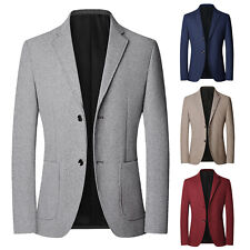 Blazer masculino top formatura terno esportivo cor sólida tops V jaquetas frontais casacos slim fit, usado comprar usado  Enviando para Brazil