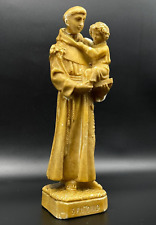 Usado, Estátua italiana antiga de giz de Santo Antônio/S.Antonio segurando Jesus rara⭐ comprar usado  Enviando para Brazil