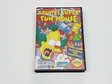Krusty's Super Fun House Auténtica Sega Genesis Caja y Cubierta Inserto Solo *desgaste segunda mano  Embacar hacia Argentina