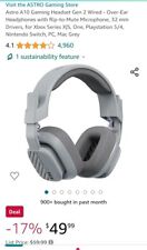 Fone de Ouvido para Jogos Astro A10 Geração 2 Com Fio - Fones de Ouvido Over-Ear com Flip-to-Mute... comprar usado  Enviando para Brazil