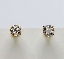 0.40CT Round Cut Natural Diamond Women's Stud Earrings 14k Solid Yellow Gold for sale  Shipping to South Africa