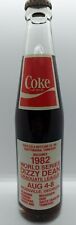 10 oz botella de vidrio conmemorativa de Coca Cola 1982 béisbol Dizzy Dean serie mundial segunda mano  Embacar hacia Argentina