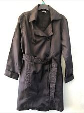 LADIES LINED KNEE LENGTH COAT/MAC SZE 38/40 10-12 LA REDOUTE BLACK WTH DETAIL for sale  Shipping to South Africa