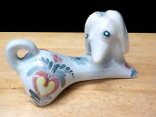 RARE VINTAGE ARABIA FINLAND CRACKLE GLAZE DACHSHUND FIGURINE, used for sale  Shipping to South Africa