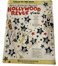 Partitura musical de Hollywood Revue de 1929 cantando bajo la lluvia de Freed & Brown segunda mano  Embacar hacia Argentina