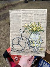 Floral bicycle art for sale  Schenectady