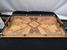 Antique Wooden Marquetry Inlaid Tea Tray Art Deco for sale  Shipping to South Africa