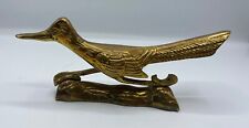 Vintage Brass Roadrunner Figurine Running Bird Solid Brass Metal Art for sale  Shipping to South Africa