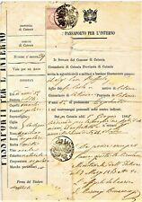 Antico passaporto regno usato  Catania